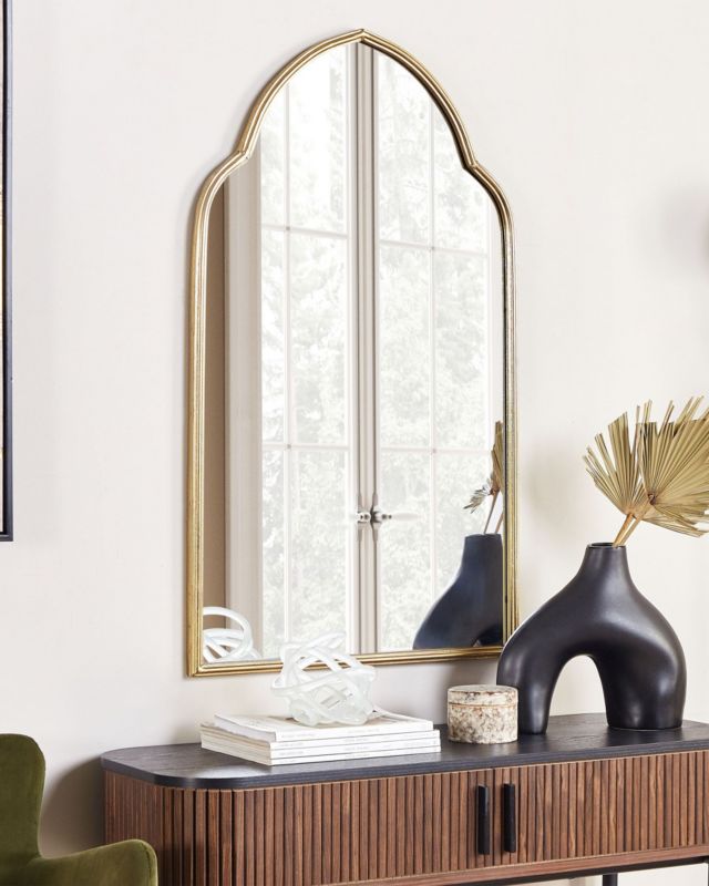Lustro ścienne Aconchi 54 cm 100 cm Metal Złoty 1 szt.