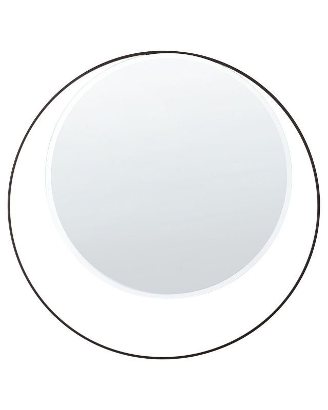 Lustro ścienne Agde 50 cm 50 cm Metal Czarny 1 szt.