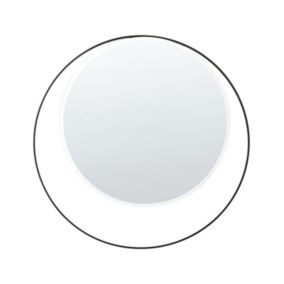 Lustro ścienne Agde 50 cm 50 cm Metal Czarny 1 szt.