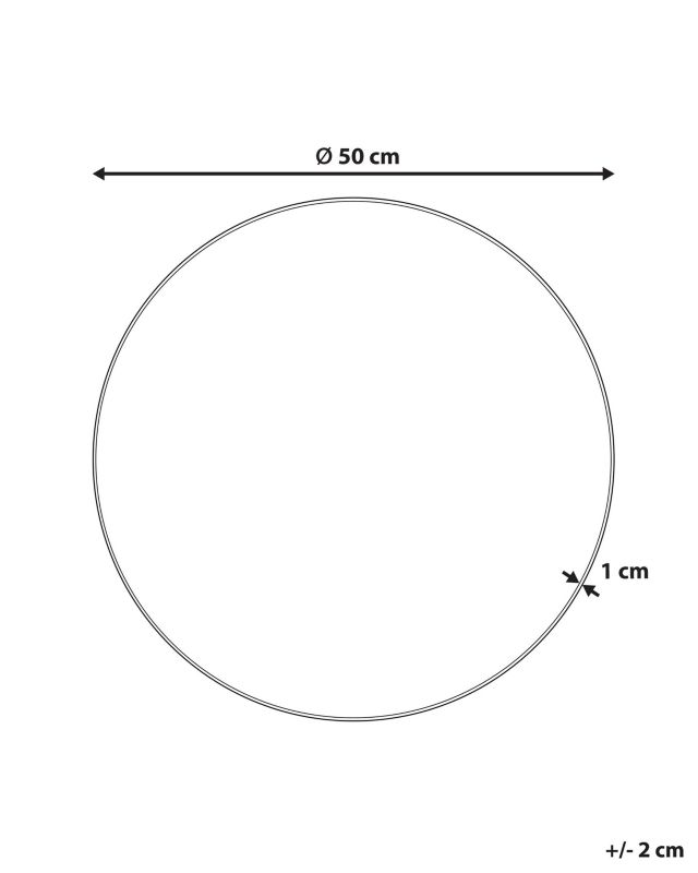 Lustro ścienne Agen 50 cm 50 cm Srebrny 1 szt.