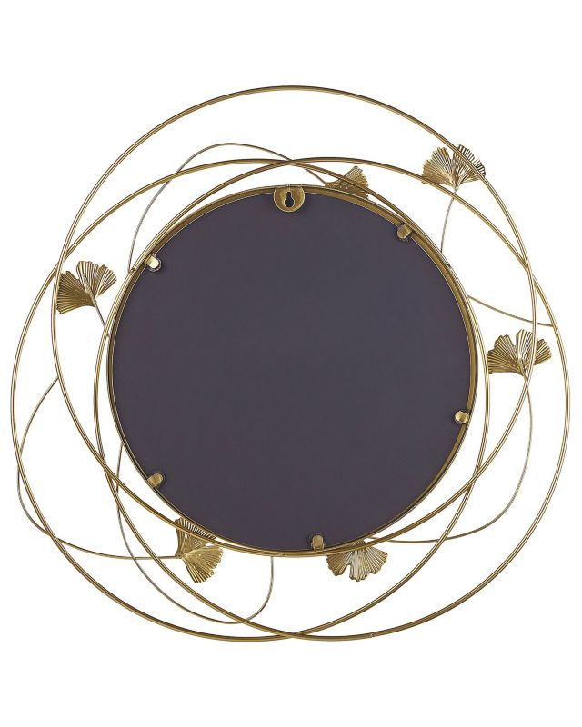 Lustro ścienne Anglet 47 cm 45 cm Metal Złoty 1 szt.
