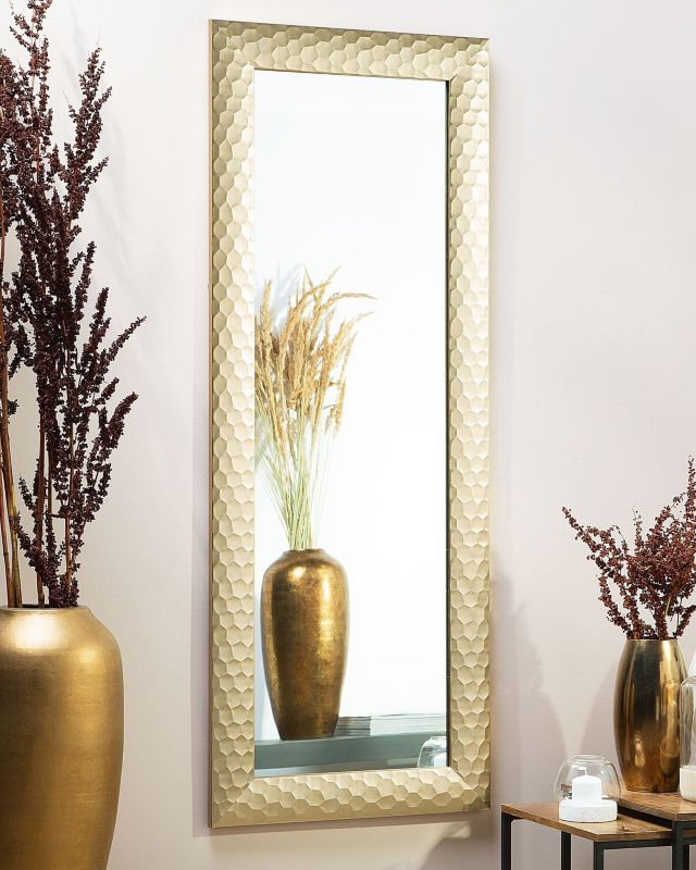 Lustro ścienne Antibes 50 cm 130 cm Złoty 1 szt.