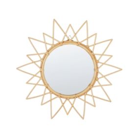 Lustro ścienne Aroek 61 cm 61 cm Rattan Naturalny 1 szt.
