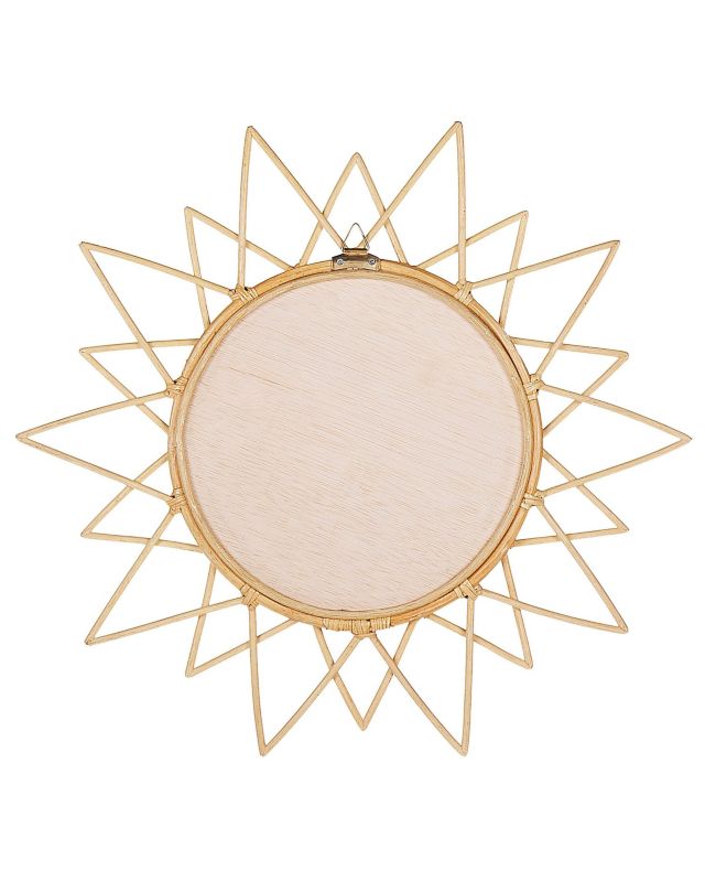 Lustro ścienne Aroek 61 cm 61 cm Rattan Naturalny 1 szt.