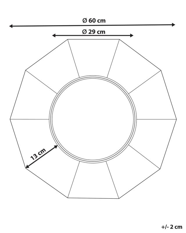 Lustro ścienne Asem 60 cm 60 cm Drewno Brązowy 1 szt.