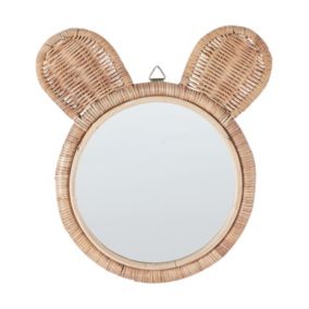 Lustro ścienne Ashanti 30 cm 33 cm Rattan Naturalny 1 szt.