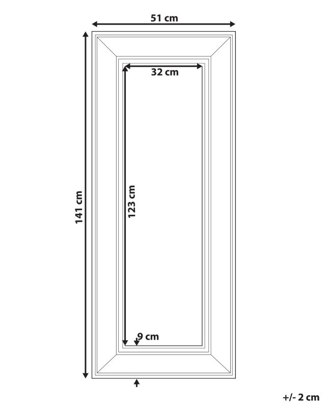 Lustro ścienne Aspen 51 cm 141 cm Złoty 1 szt.