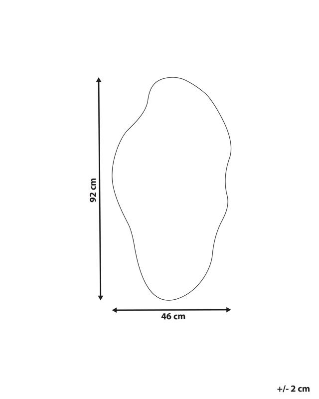Lustro ścienne Assigny 46 cm 92 cm Brązowy 1 szt.