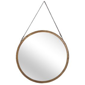 Lustro ścienne Autun 60 cm 60 cm Metal Złoty 1 szt.