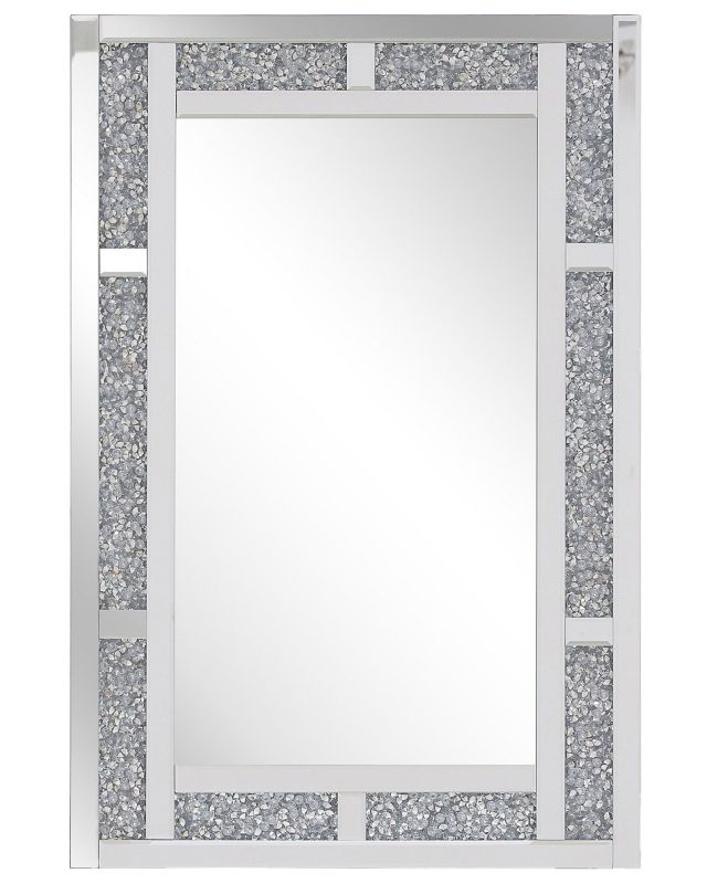 Lustro ścienne Avrille 60 cm 90 cm Srebrny 1 szt.