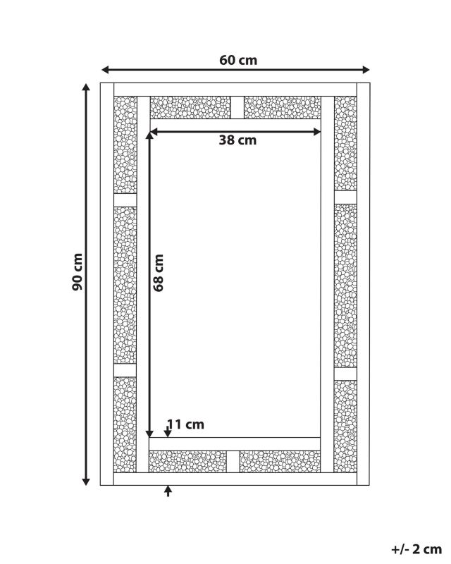 Lustro ścienne Avrille 60 cm 90 cm Srebrny 1 szt.