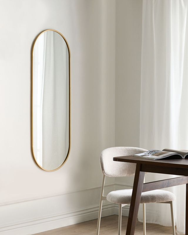 Lustro ścienne Azeville 46 cm 122 cm Metal Złoty 1 szt.