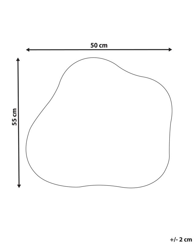 Lustro ścienne Bagneux 50 cm 55 cm Srebrny 1 szt.
