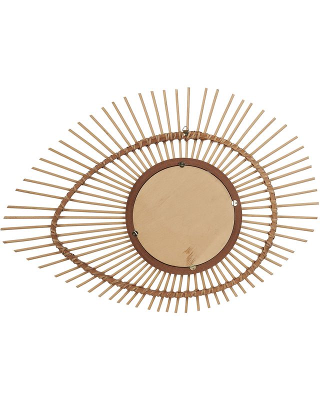 Lustro ścienne Bario 63 cm 45 cm Drewno bambusowe Naturalny 1 szt.