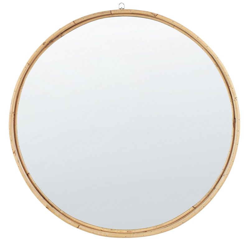 Lustro ścienne Barung 60 cm 60 cm Rattan Naturalny Beżowy 1 szt.