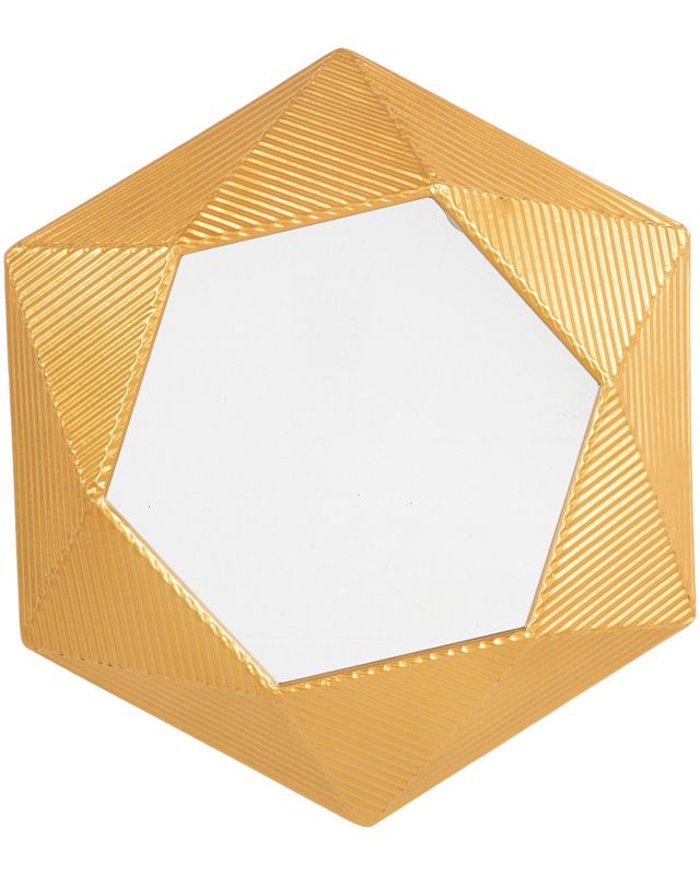 Lustro ścienne Bastia 51 cm 60 cm Metal Złoty 1 szt.