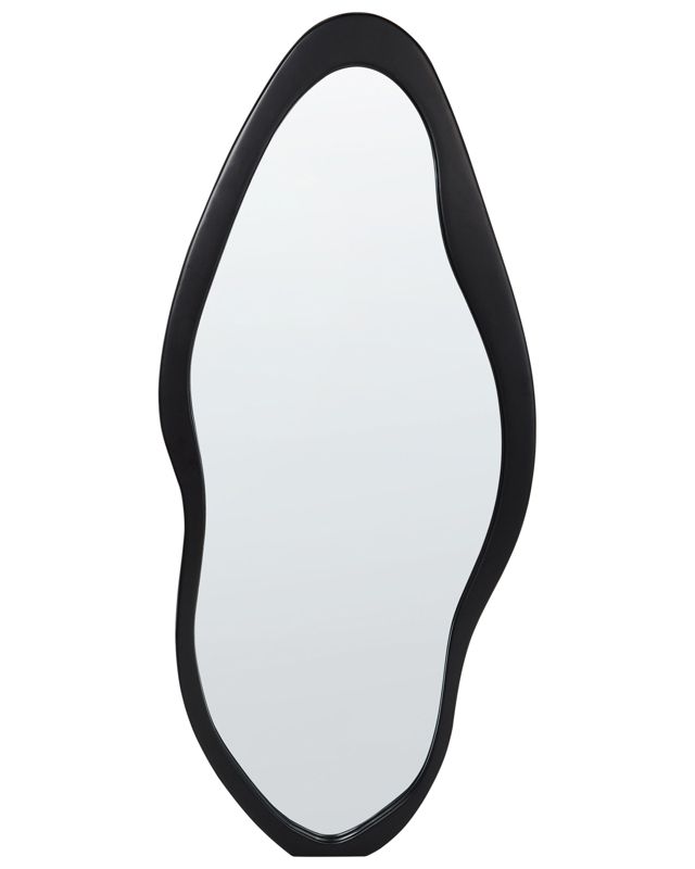 Lustro ścienne Blet 80 cm 180 cm Drewno Czarny 1 szt.