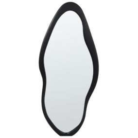 Lustro ścienne Blet 80 cm 180 cm Drewno Czarny 1 szt.