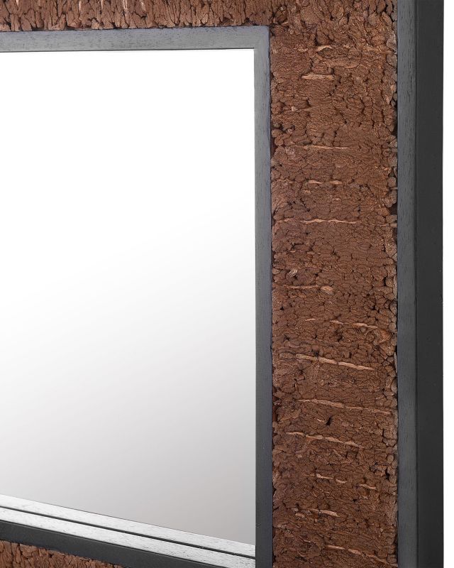 Lustro ścienne Boise 60 cm 60 cm Drewno Ciemne drewno 1 szt.