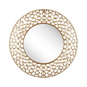 Lustro ścienne Bourdon 80 cm 80 cm Metal Złoty 1 szt.