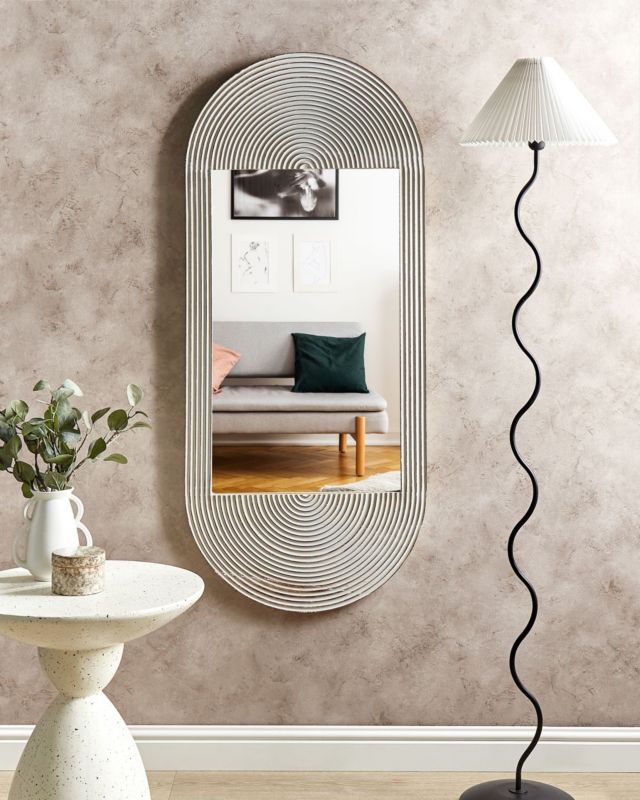Lustro ścienne Briant 56 cm 130 cm Drewno Biały 1 szt.