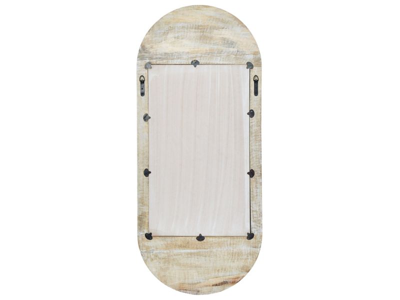 Lustro ścienne Briant 56 cm 130 cm Drewno Biały 1 szt.