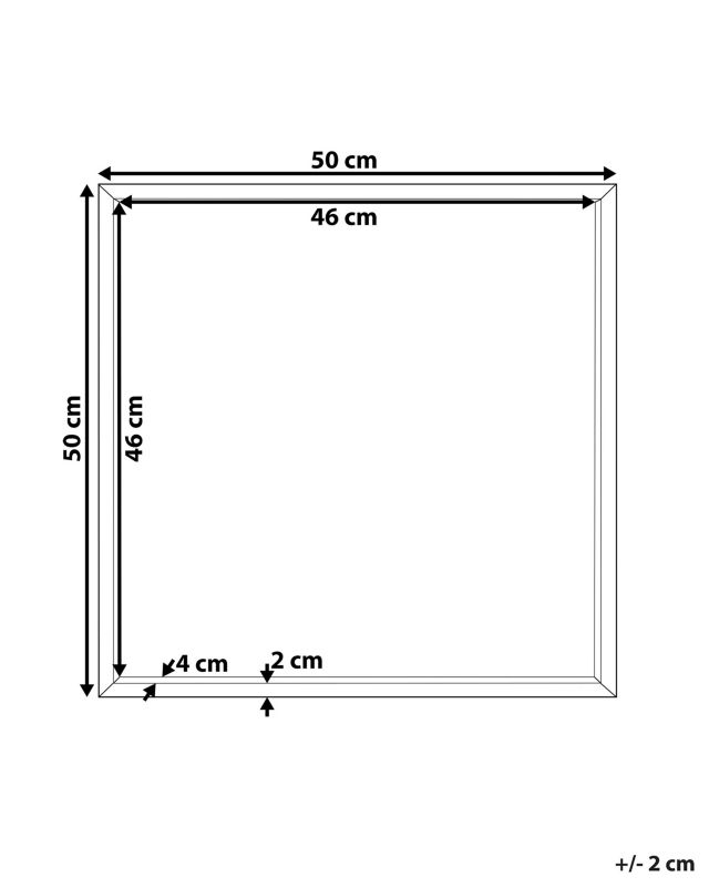 Lustro ścienne Brignoles 50 cm 50 cm Biały 1 szt.