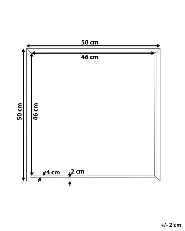 Lustro ścienne Brignoles 50 cm 50 cm Szary 1 szt.