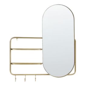 Lustro ścienne Brion 72 cm 80 cm Metal Złoty 1 szt.