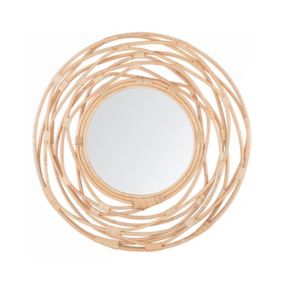 Lustro ścienne Burgis 75 cm 75 cm Rattan Naturalny 1 szt.