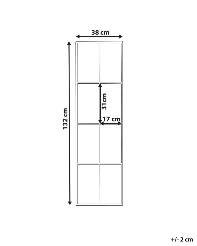 Lustro ścienne Camon 38 cm 132 cm Metal Czarny 1 szt.