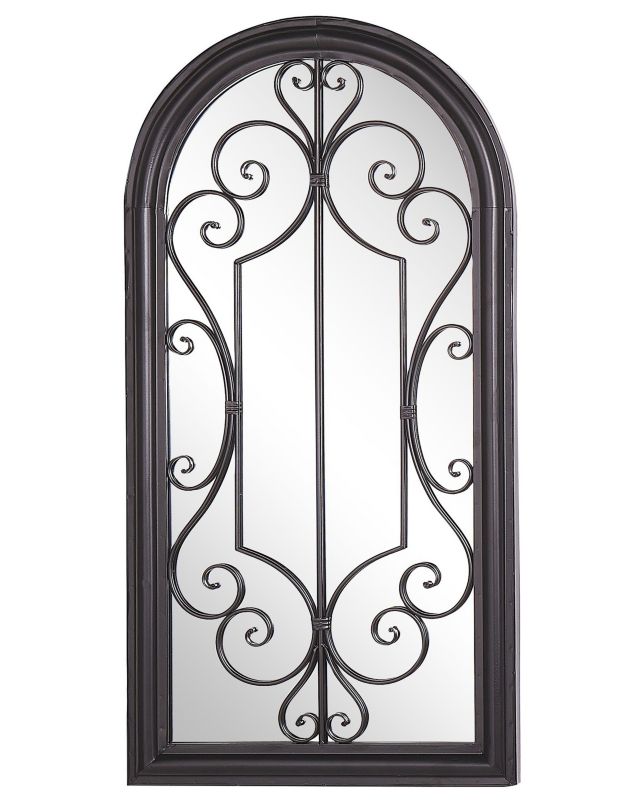 Lustro ścienne Campel 49 cm 97 cm Metal Czarny 1 szt.