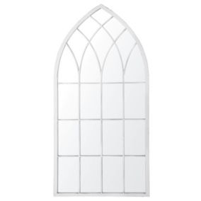 Lustro ścienne Cassel 50 cm 115 cm Metal Jasnoszary 1 szt.