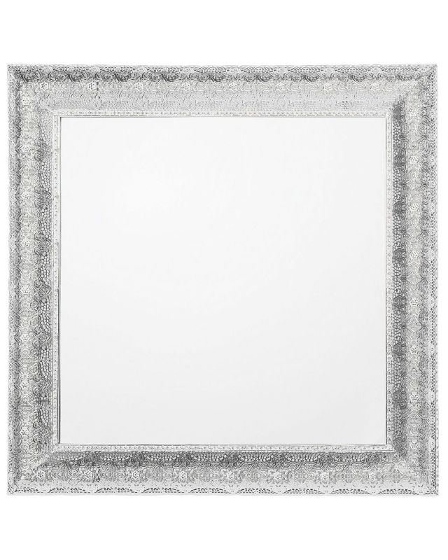 Lustro ścienne Cavan 65 cm 65 cm Metal Srebrny 1 szt.