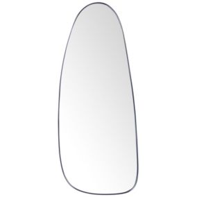 Lustro ścienne Cergy 39 cm 95 cm Metal Czarny 1 szt.