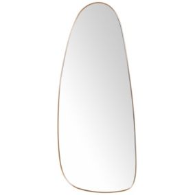 Lustro ścienne Cergy 39 cm 95 cm Metal Złoty 1 szt.