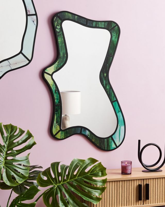 Lustro ścienne Cerville 60 cm 98 cm Zielony 1 szt.