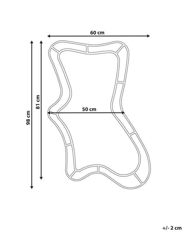 Lustro ścienne Cerville 60 cm 98 cm Zielony 1 szt.