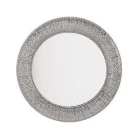 Lustro ścienne Channay 80 cm 80 cm Metal Srebrny 1 szt.