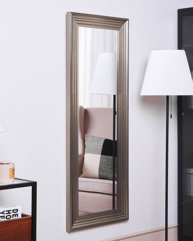 Lustro ścienne Chatain 50 cm 130 cm Srebrny 1 szt.