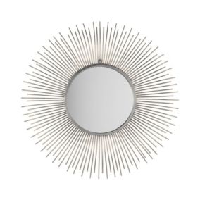 Lustro ścienne Cilly 80 cm 80 cm Metal Srebrny 1 szt.