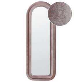 Lustro ścienne Culan 60 cm 160 cm Welur Różowy 1 szt.