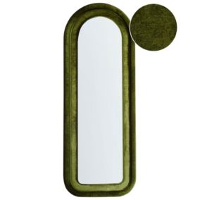 Lustro ścienne Culan 60 cm 160 cm Welur Zielony 1 szt.
