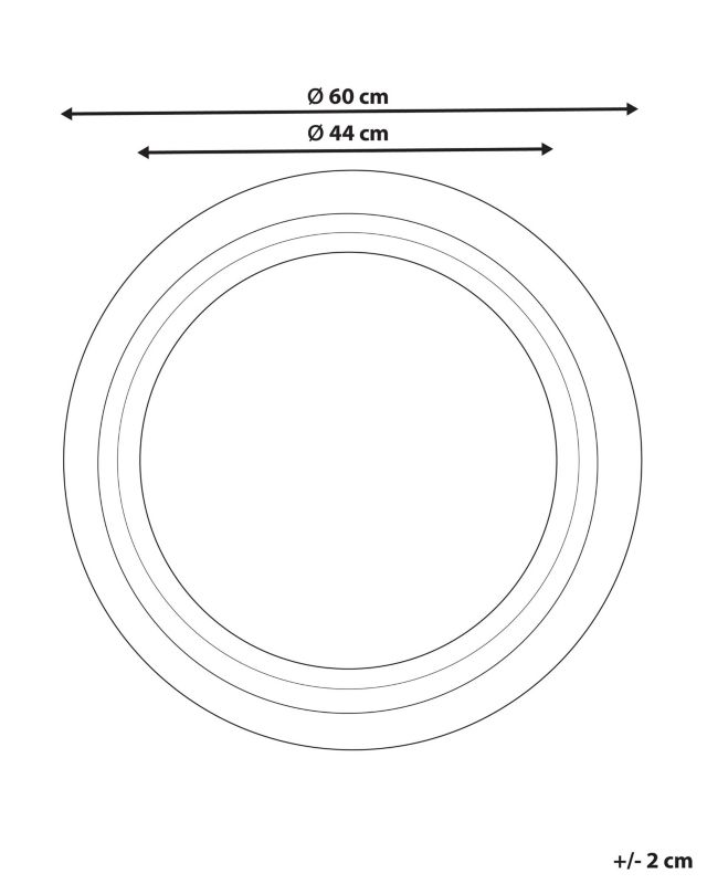 Lustro ścienne Delicias 60 cm 60 cm Złamana biel 1 szt.