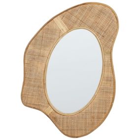 Lustro ścienne Dornes 57 cm 77 cm Rattan Naturalny 1 szt.