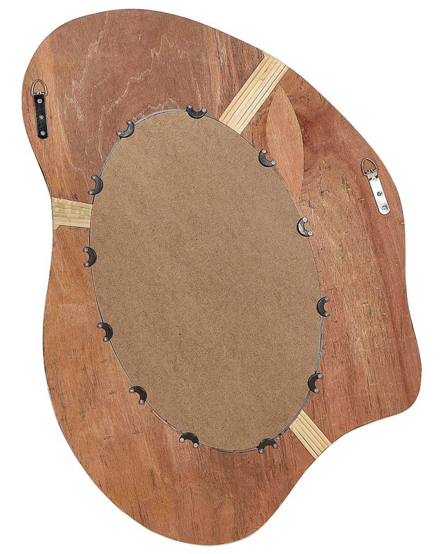 Lustro ścienne Dornes 57 cm 77 cm Rattan Naturalny 1 szt.
