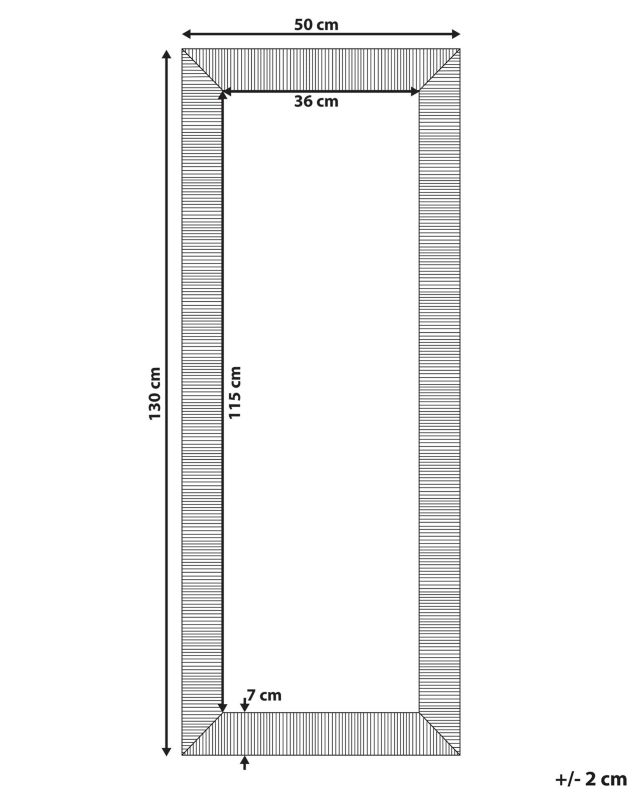 Lustro ścienne Draveil 50 cm 130 cm Złoty 1 szt.