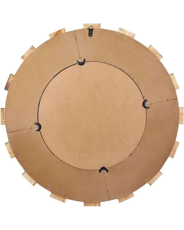 Lustro ścienne Ecatepec 66 cm 66 cm Jasne drewno 1 szt.
