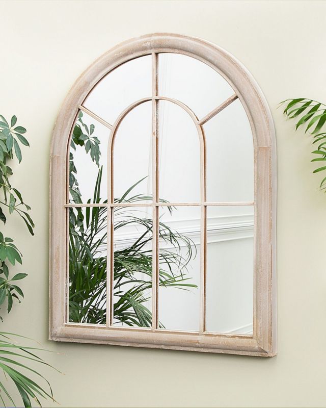 Lustro ścienne Embry 69 cm 88 cm Metal Beżowy 1 szt.
