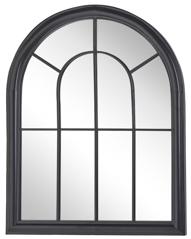 Lustro ścienne Embry 69 cm 89 cm Metal Czarny 1 szt.
